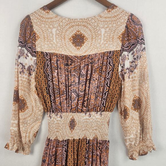 Free People Mexicali Rose Maxi Dress Women’s SZ SM EUC Dusty Rose - Picture 10 of 16